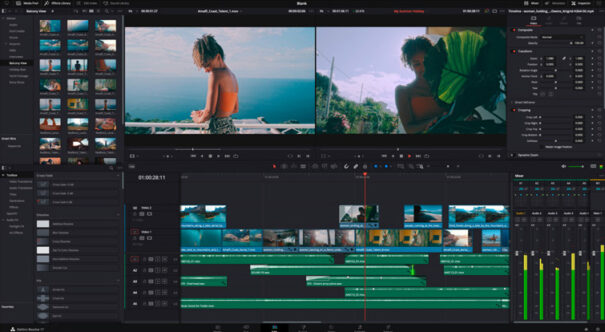 Interfaccia utente di Blackmagic Design DaVinci Resolve 17.3