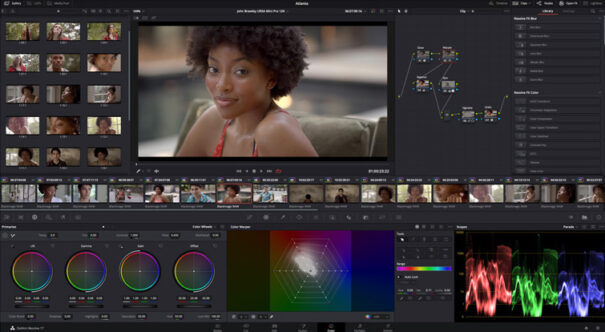 Interfaccia utente di Blackmagic Design DaVinci Resolve 17.3