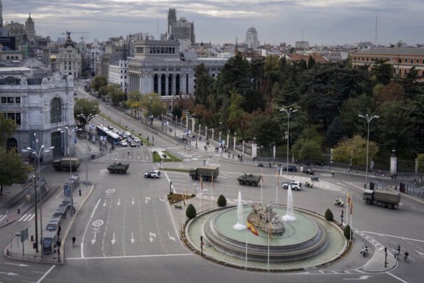 Rodaje serie «La Fortuna» (Mod Producciones, Movistar+) en Plaza de Cibeles 