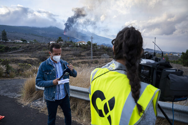 Televisión Canaria - Cobertura Informativa - La Palma - Volcán (Foto: Fernando Ojeda)