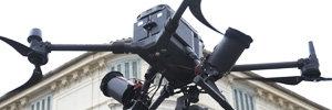 Telefónica transmite vídeo capturado por drones a través de una red privada 5G