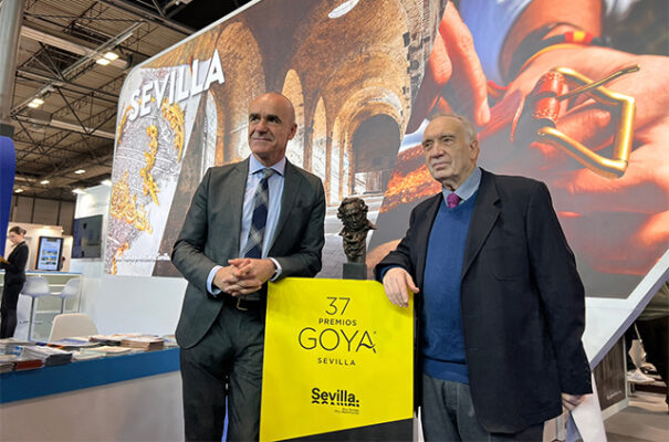 El alcalde de Sevilla, Antonio Muñoz, y El presidente de la Academia de Cine, Fernando Méndez-Leite, y el presidente de la Academia de Cine, Fernando Méndez-Leite (Foto: Ayto. Sevilla)