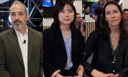 Santiago Sanz, Manager Optical Devices Spain; Nami Matsumoto, Manager Recording Media EMEA; y Anna Baldrís, Manager Recording Media Iberia en Fujifilm
