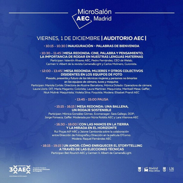 VI MicroSalón AEC programación 1 de diciembre