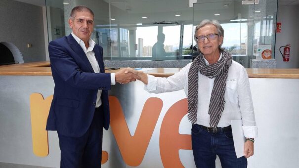 José Mª García, director de RTVE Canarias, y Octavio Melián, director de la ACSP Saharaui