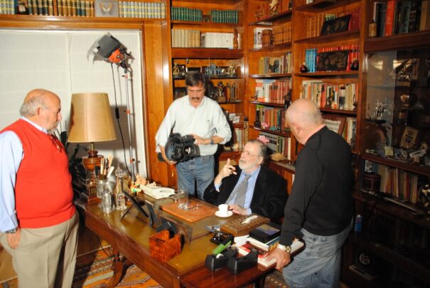 Pepe Carbajo, Evaristo Cañete, Chicho Ibáñez Serrador y Fernando Navarrete (Foto: Academia de Tv)