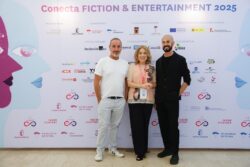 Montse Besada, directora de Contidos de TVG; Gorka García, director artístico y de entretenimiento de EITB y Oriol Sala-Patau, director del departamento de Ficción y Cine en 3CAT