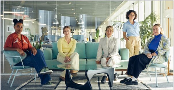 Primera imagen del rodaje de LIA. (Foto: Quim Vives) De izquierda a derecha: Laura Vinyals, Cristina Colom, Emma Vilarasau, Mireia Vilapuig, Clara Sans.