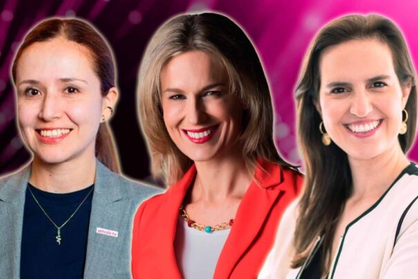 De izquierda a derecha, Laura González, Director of Market Intelligence & Monetization en Whale TV; Irantzu Diez-Gamboa, Regional CEO North America de Grup Mediapro; y María Martín Jódar, Account Manager de Telecom & Media. 
