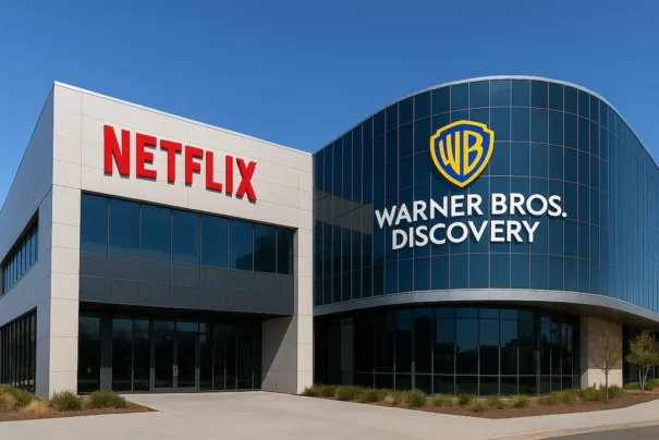 Netflix - Warner Bros. Discovery (Imagen creada por IA)