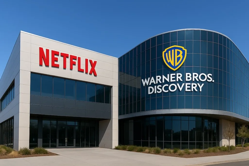 Netflix - Warner Bros. Discovery (Imagen creada por IA)