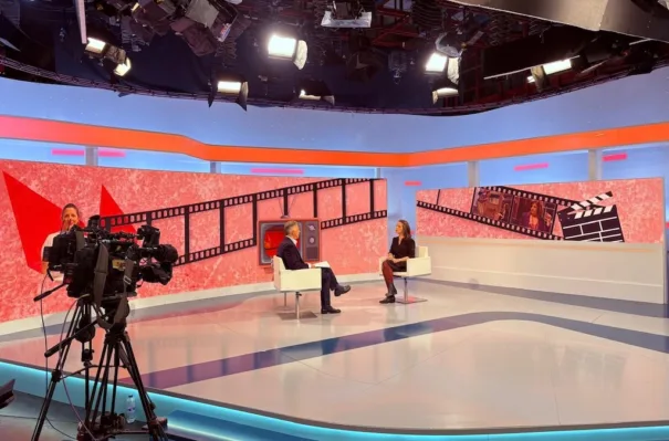 Alfalite en el estudio A3 de Torrespaña (RTVE)