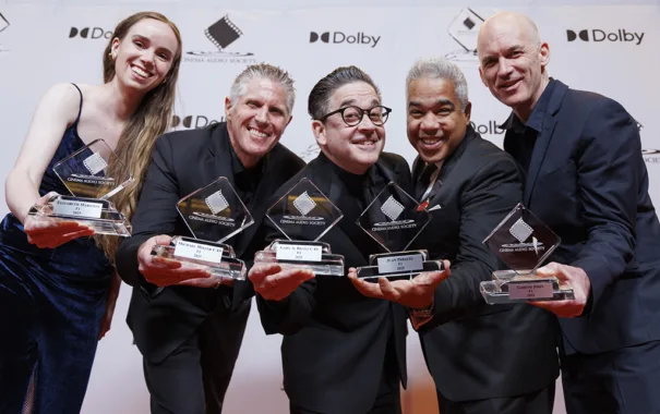 CAS - Cinema Audio Society - Premios - Elizabeth Marston, Michael Miller CAS, Gary A. Rizzo, Juan Peralta and Gareth John attend the 62nd Annual Cinema Audio Society Awards at the Beverly Hilton Hotel in Beverly Hills, CA on Saturday, March 7, 2026 