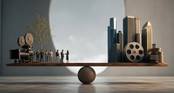 Producción independiente - Grandes productoras - Imagen conceptual
