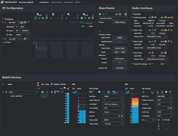 Sennheiser Spectera WebUI